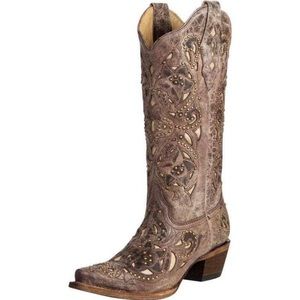 Corral Vintage, Corral Bone Inlay Studded Boot